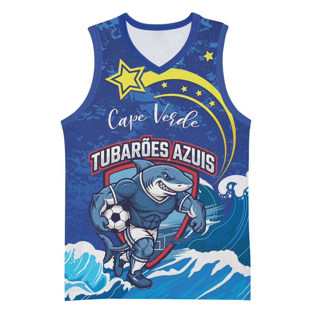 Custom Cape Verde 2026 World Football Basketball Jersey Blue Sharks Come On