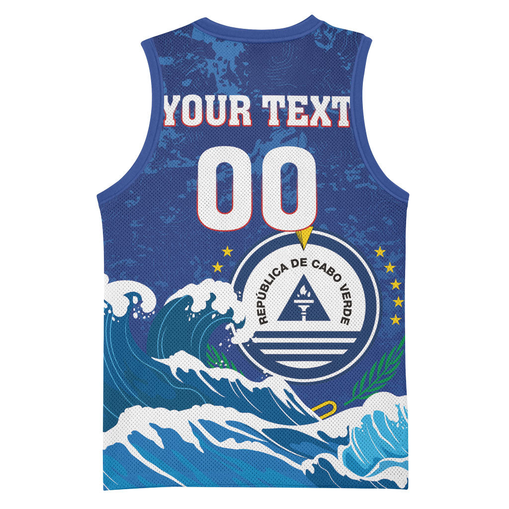 Custom Cape Verde 2026 World Football Basketball Jersey Blue Sharks Come On