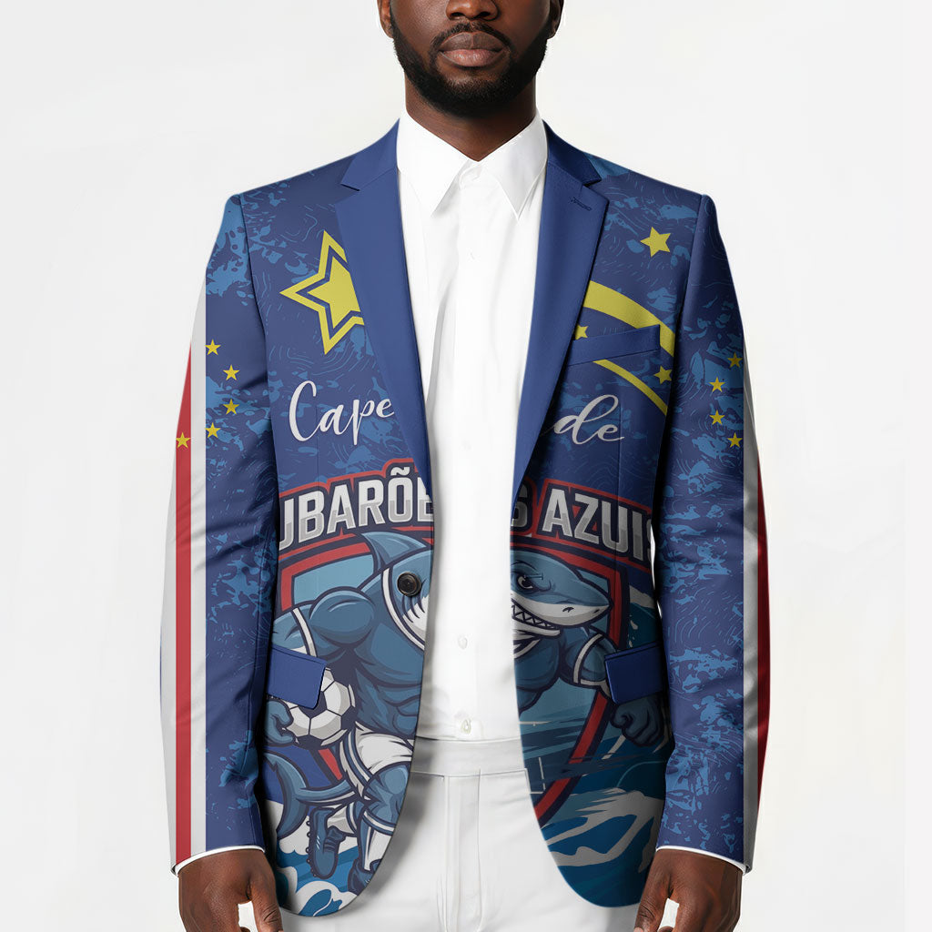 Custom Cape Verde 2026 World Football Blazer Blue Sharks Come On