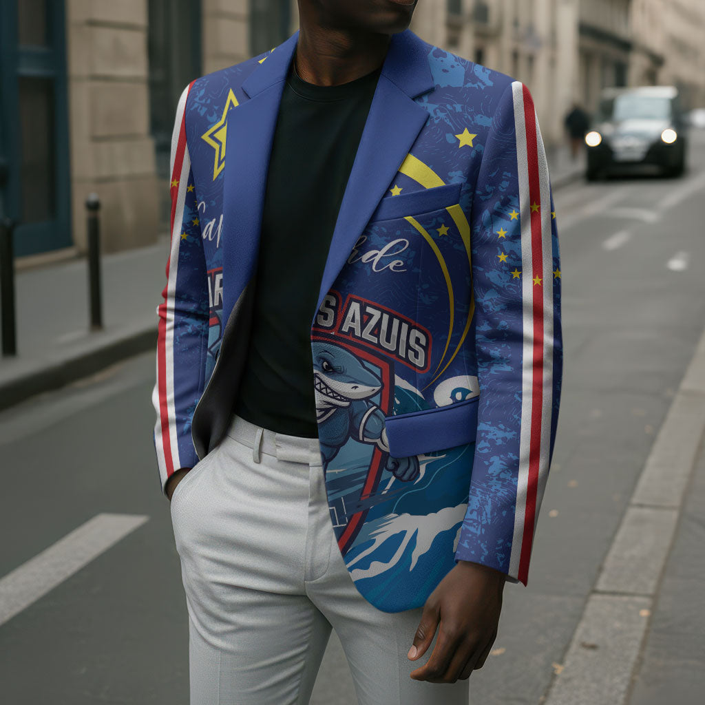 Custom Cape Verde 2026 World Football Blazer Blue Sharks Come On