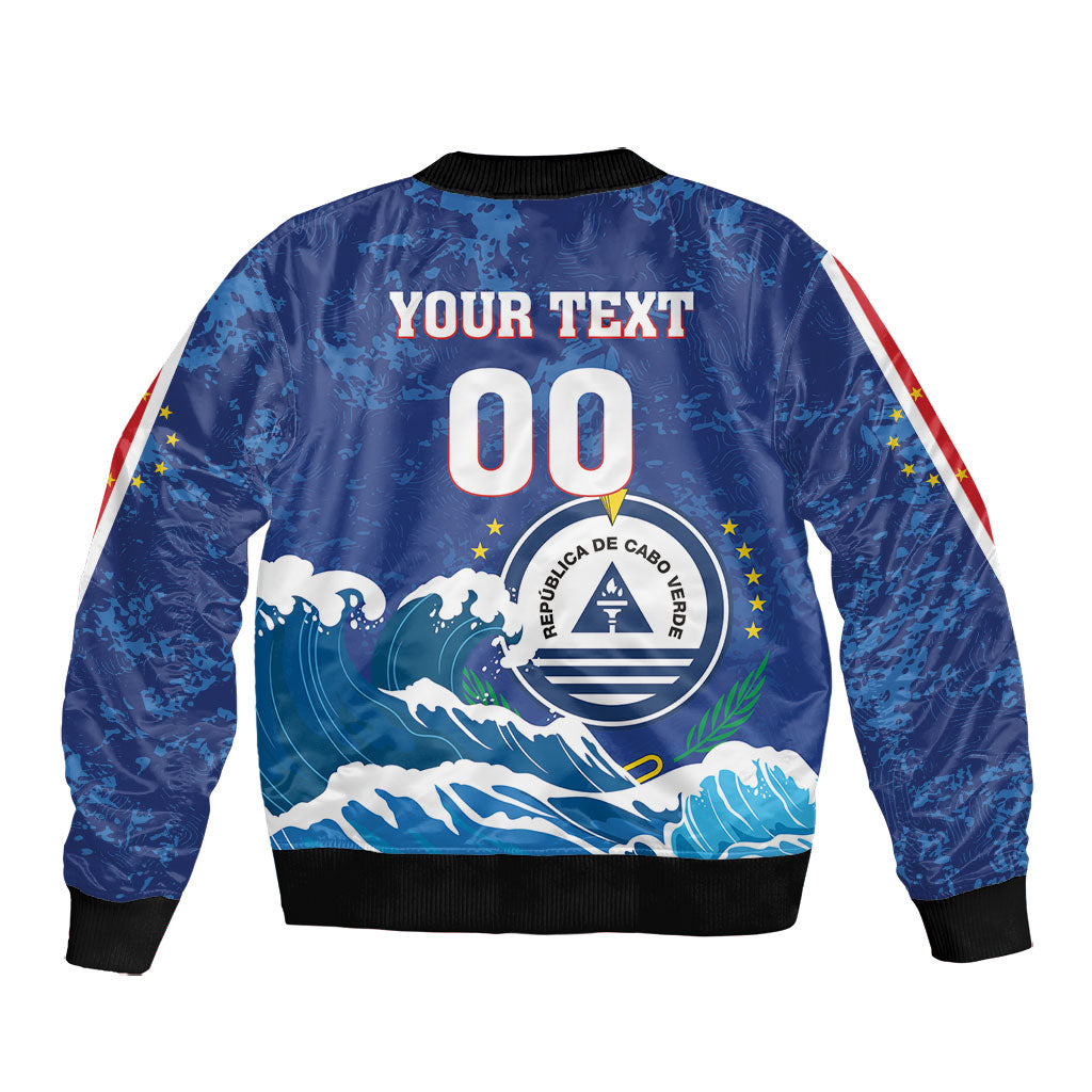 Custom Cape Verde 2026 World Football Bomber Jacket Blue Sharks Come On