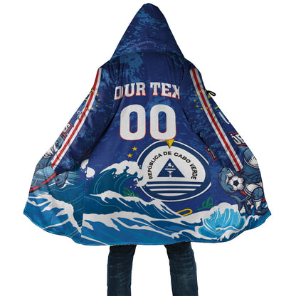 Custom Cape Verde 2026 World Football Cloak Blue Sharks Come On