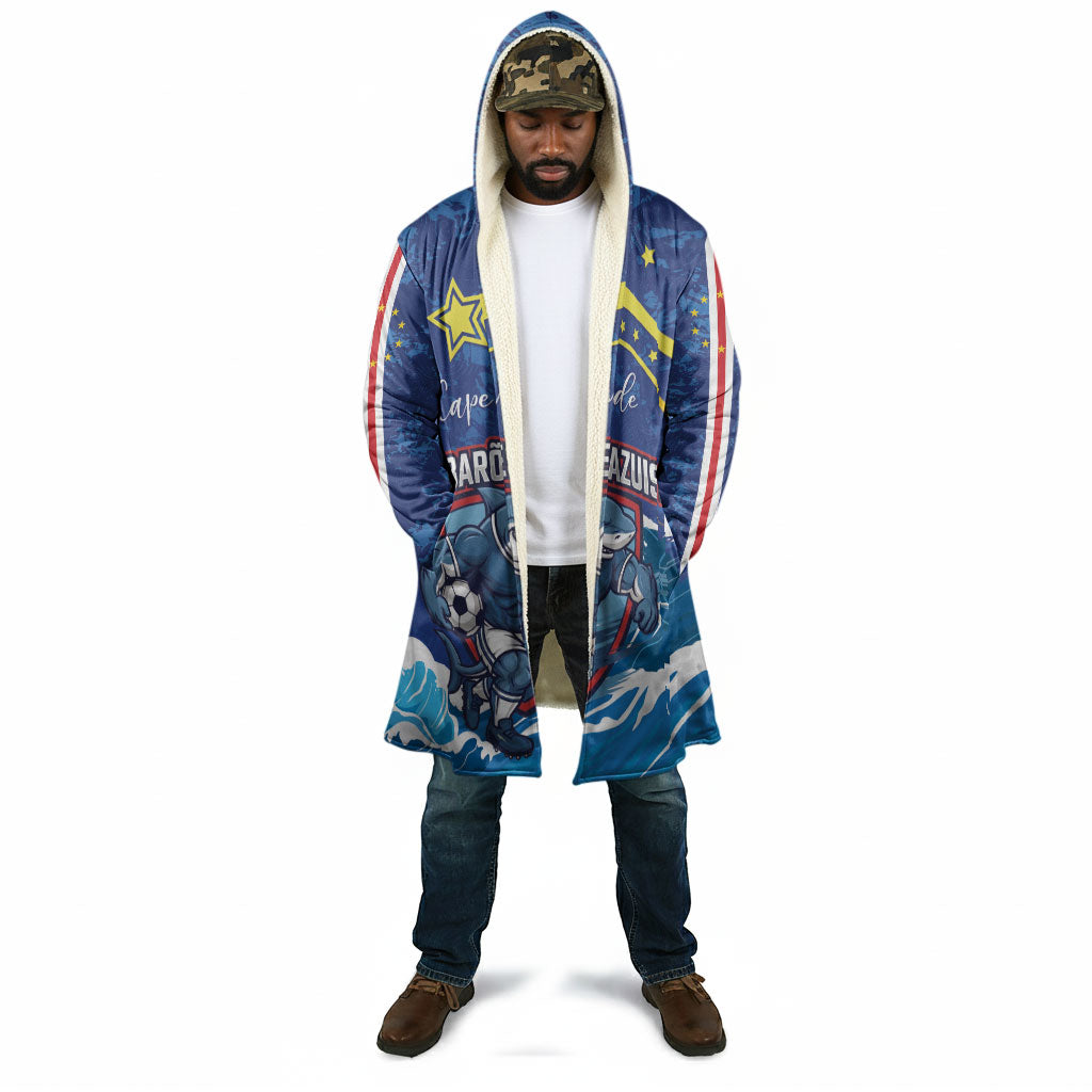 Custom Cape Verde 2026 World Football Cloak Blue Sharks Come On