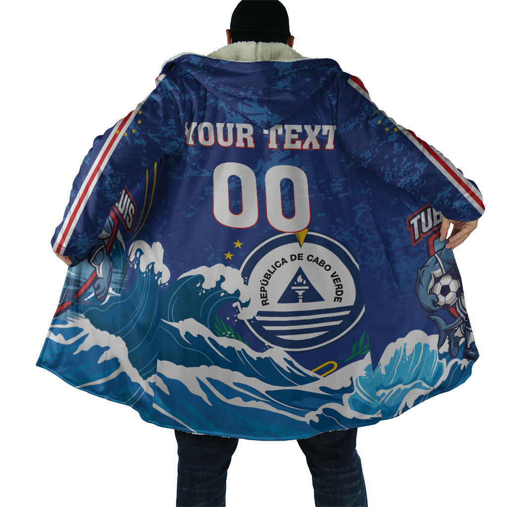 Custom Cape Verde 2026 World Football Cloak Blue Sharks Come On