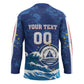 Custom Cape Verde 2026 World Football Hockey Jersey Blue Sharks Come On