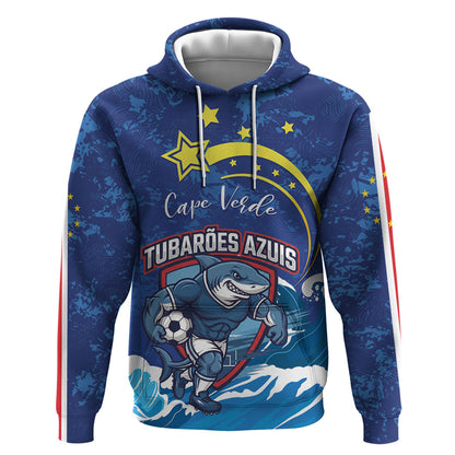 Custom Cape Verde 2026 World Football Hoodie Blue Sharks Come On