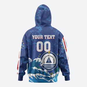 Custom Cape Verde 2026 World Football Hoodie Blue Sharks Come On
