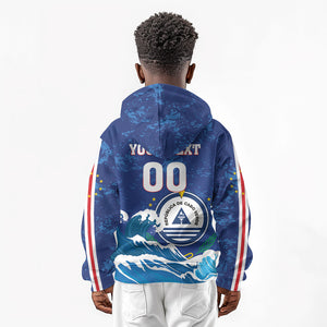 Custom Cape Verde 2026 World Football Kid Hoodie Blue Sharks Come On