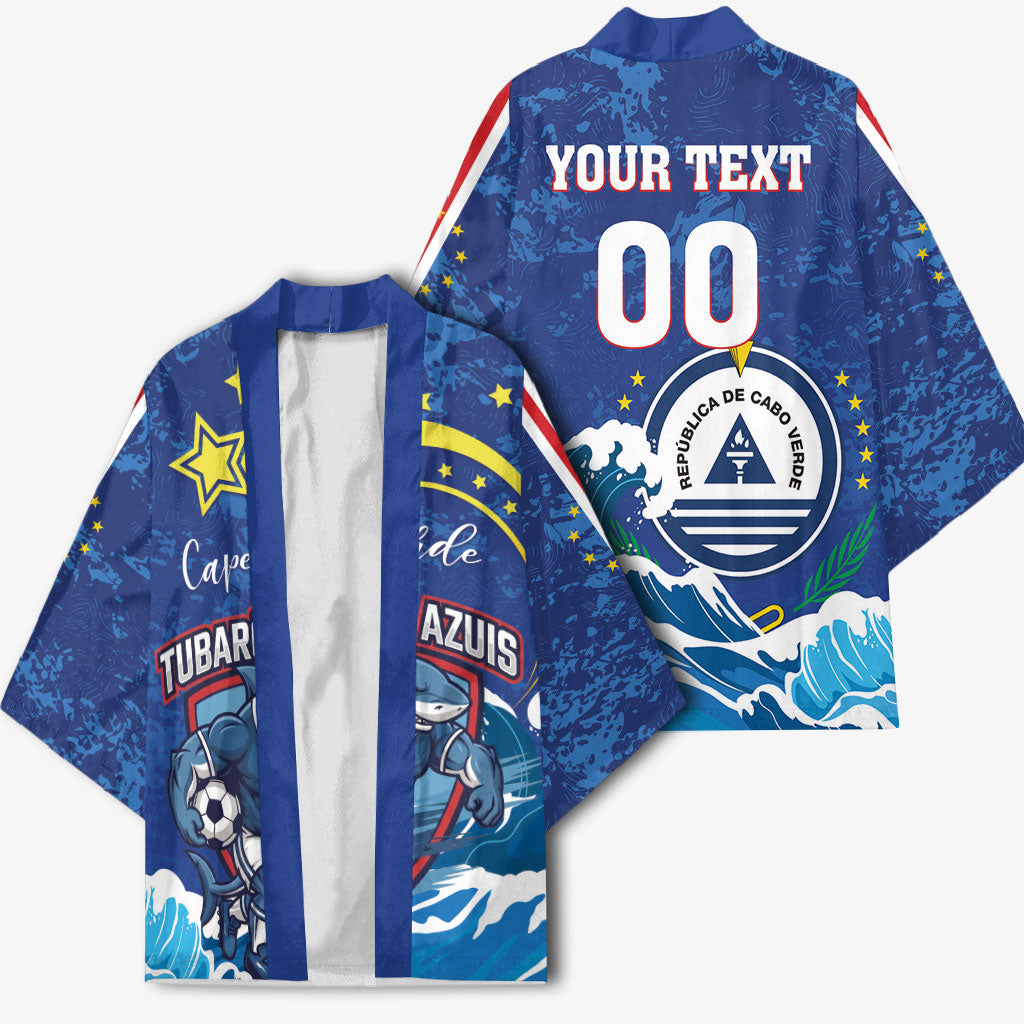 Custom Cape Verde 2026 World Football Kimono Blue Sharks Come On