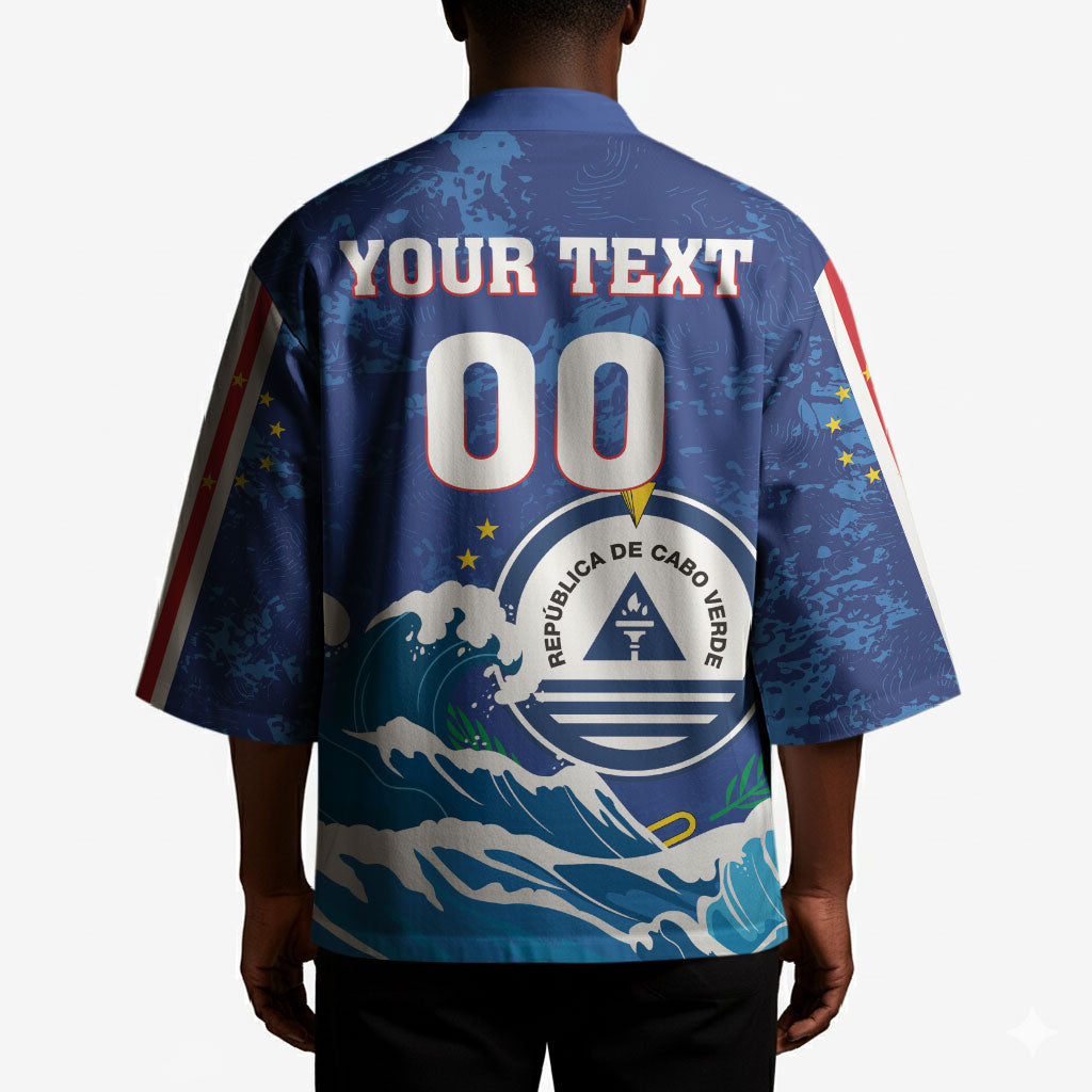 Custom Cape Verde 2026 World Football Kimono Blue Sharks Come On