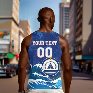 Custom Cape Verde 2026 World Football Men Tank Top Blue Sharks Come On