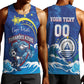 Custom Cape Verde 2026 World Football Men Tank Top Blue Sharks Come On