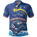 Custom Cape Verde 2026 World Football Polo Shirt Blue Sharks Come On