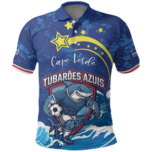 Custom Cape Verde 2026 World Football Polo Shirt Blue Sharks Come On