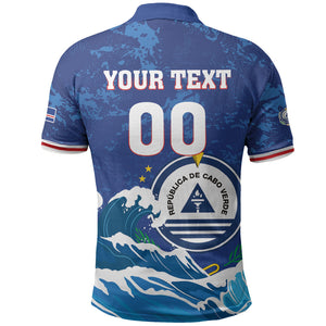 Custom Cape Verde 2026 World Football Polo Shirt Blue Sharks Come On