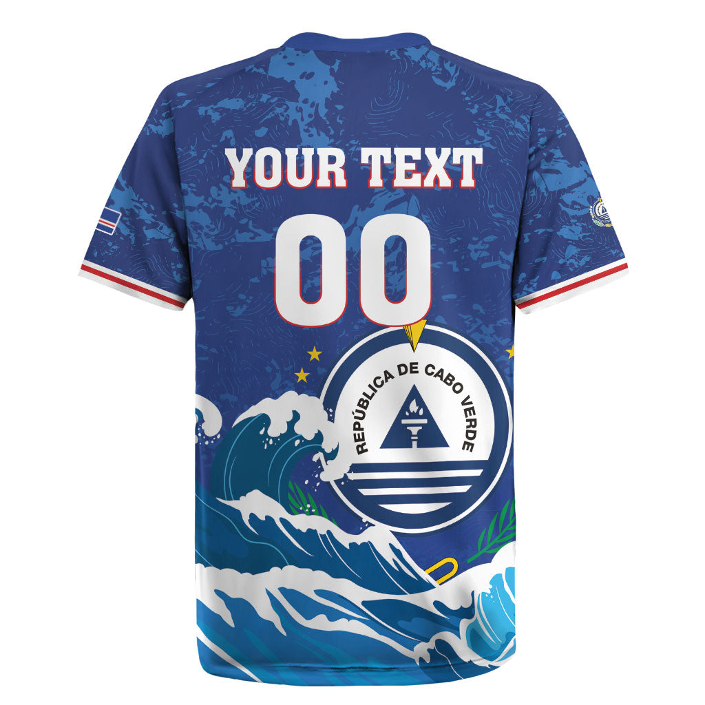 Custom Cape Verde 2026 World Football Rugby Jersey Blue Sharks Come On