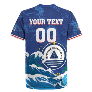 Custom Cape Verde 2026 World Football Rugby Jersey Blue Sharks Come On