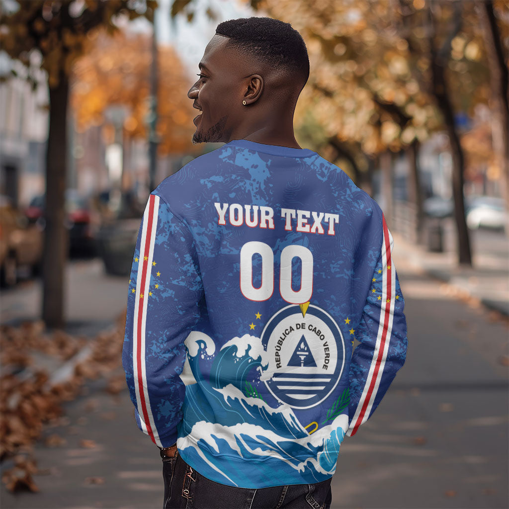 Custom Cape Verde 2026 World Football Sweatshirt Blue Sharks Come On