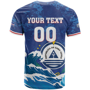 Custom Cape Verde 2026 World Football T shirt Blue Sharks Come On