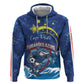 Custom Cape Verde 2026 World Football Zip Hoodie Blue Sharks Come On