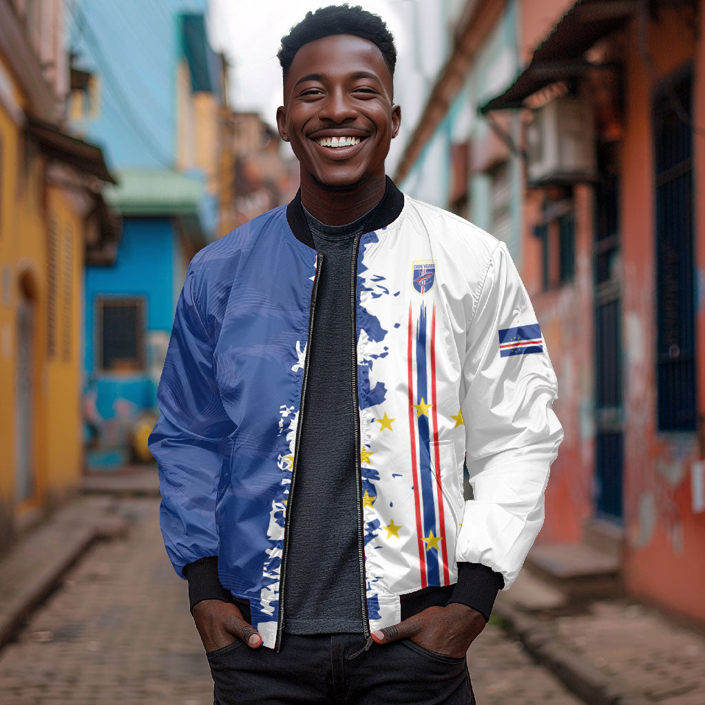 Personalized Cabo Verde 2026 Football Bomber Jacket Crioulos Make History