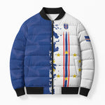 Personalized Cabo Verde 2026 Football Bomber Puffer Jacket Crioulos Make History