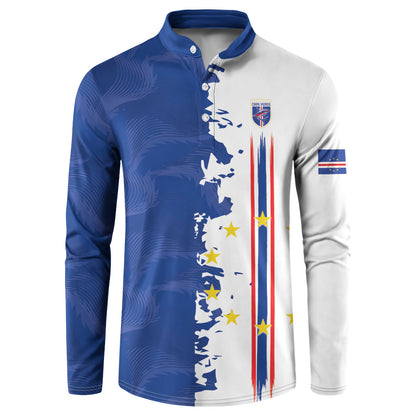 Personalized Cabo Verde 2026 Football Button Sweatshirt Crioulos Make History