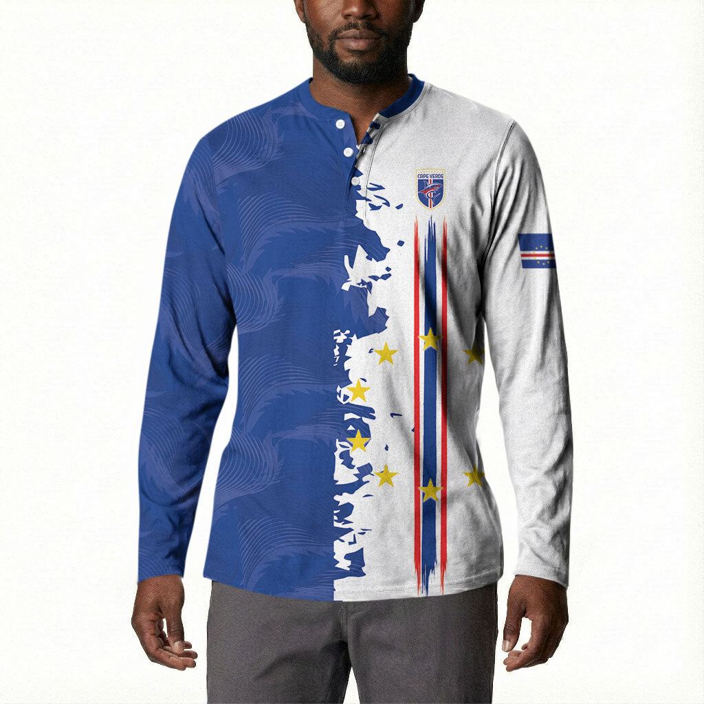 Personalized Cabo Verde 2026 Football Button Sweatshirt Crioulos Make History
