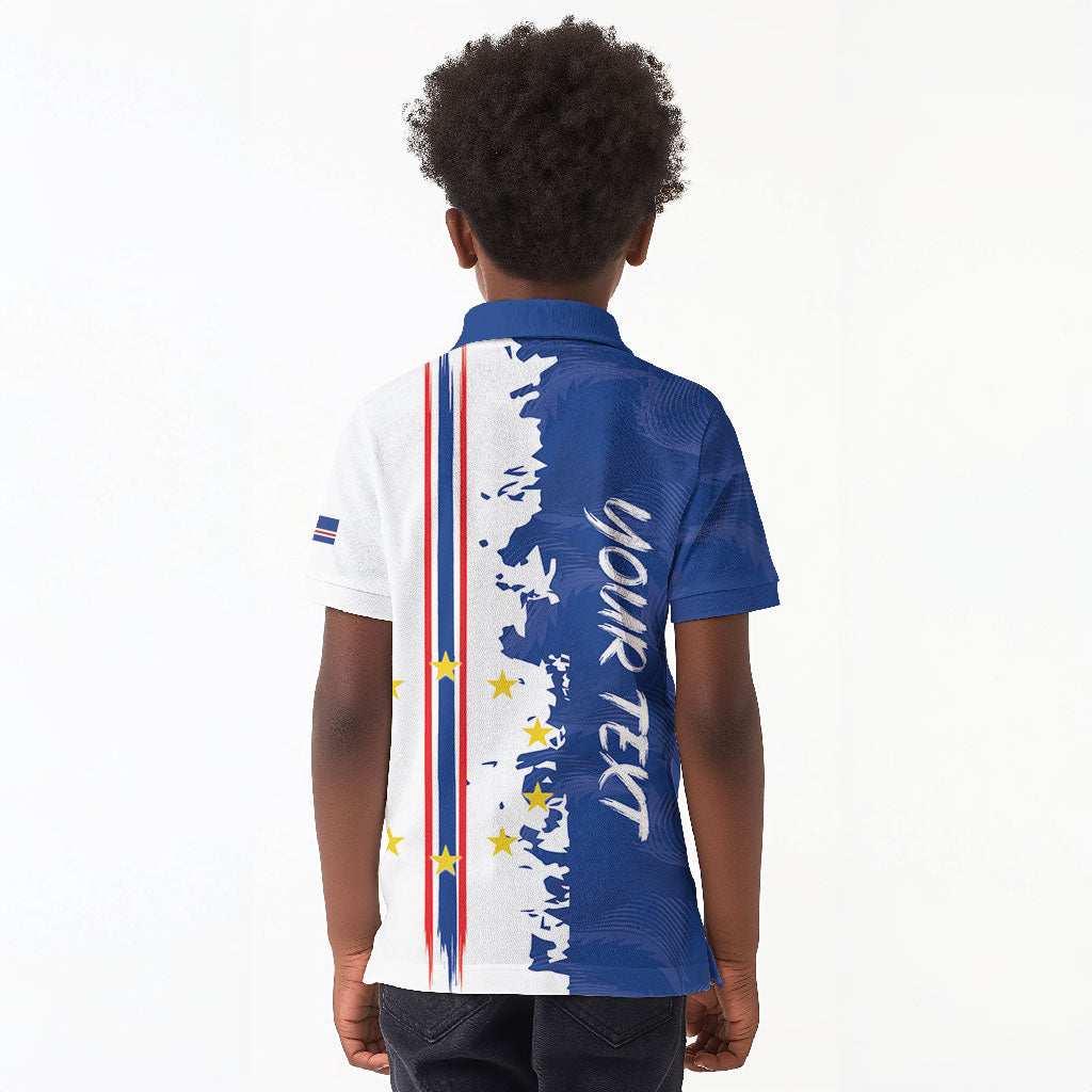 Personalized Cabo Verde 2026 Football Kid Polo Shirt Crioulos Make History