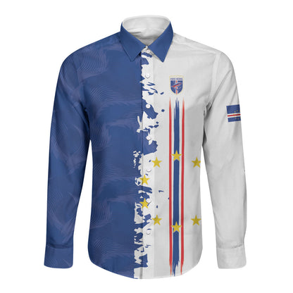 Personalized Cabo Verde 2026 Football Long Sleeve Button Shirt Crioulos Make History