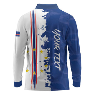 Personalized Cabo Verde 2026 Football Long Sleeve Polo Shirt Crioulos Make History