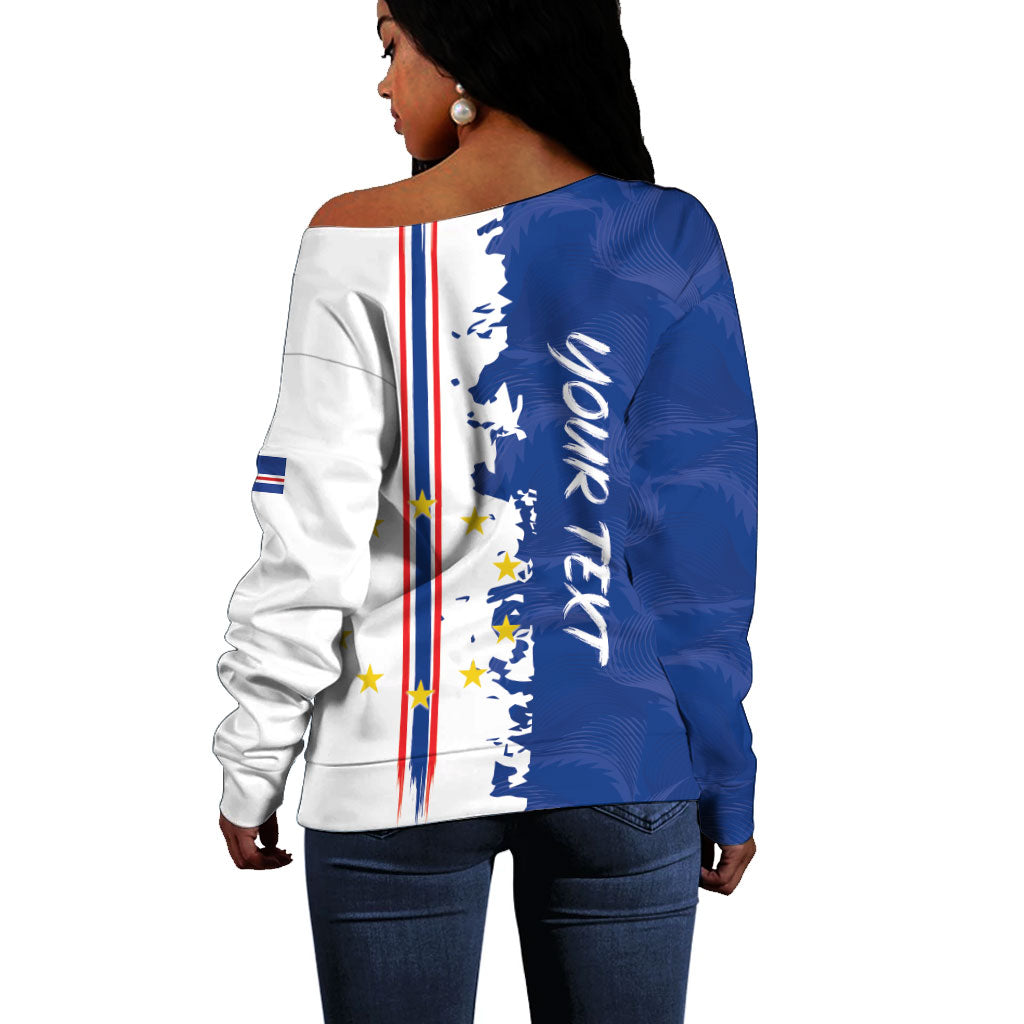 Personalized Cabo Verde 2026 Football Off Shoulder Sweater Crioulos Make History