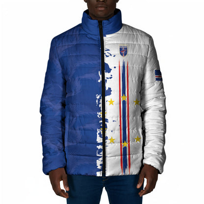 Personalized Cabo Verde 2026 Football Padded Jacket Crioulos Make History