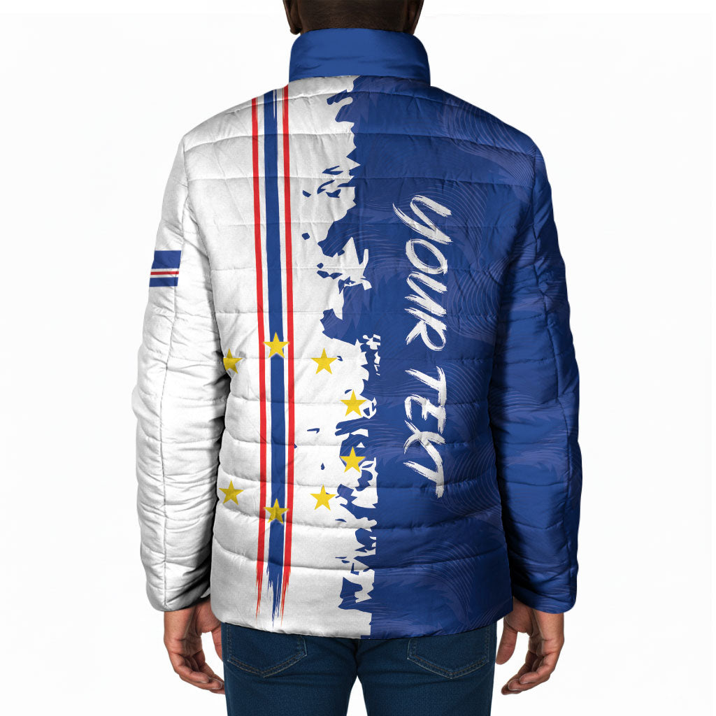 Personalized Cabo Verde 2026 Football Padded Jacket Crioulos Make History