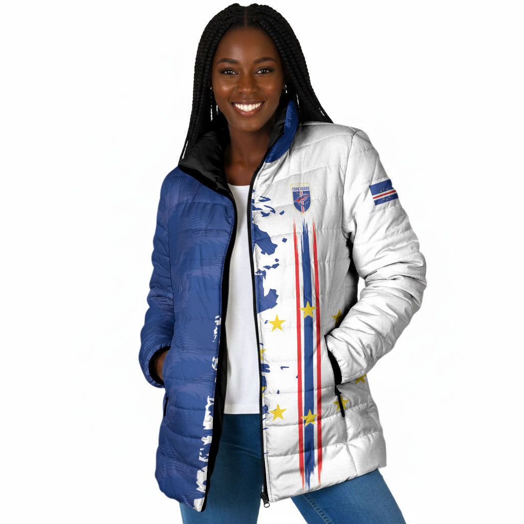 Personalized Cabo Verde 2026 Football Padded Jacket Crioulos Make History