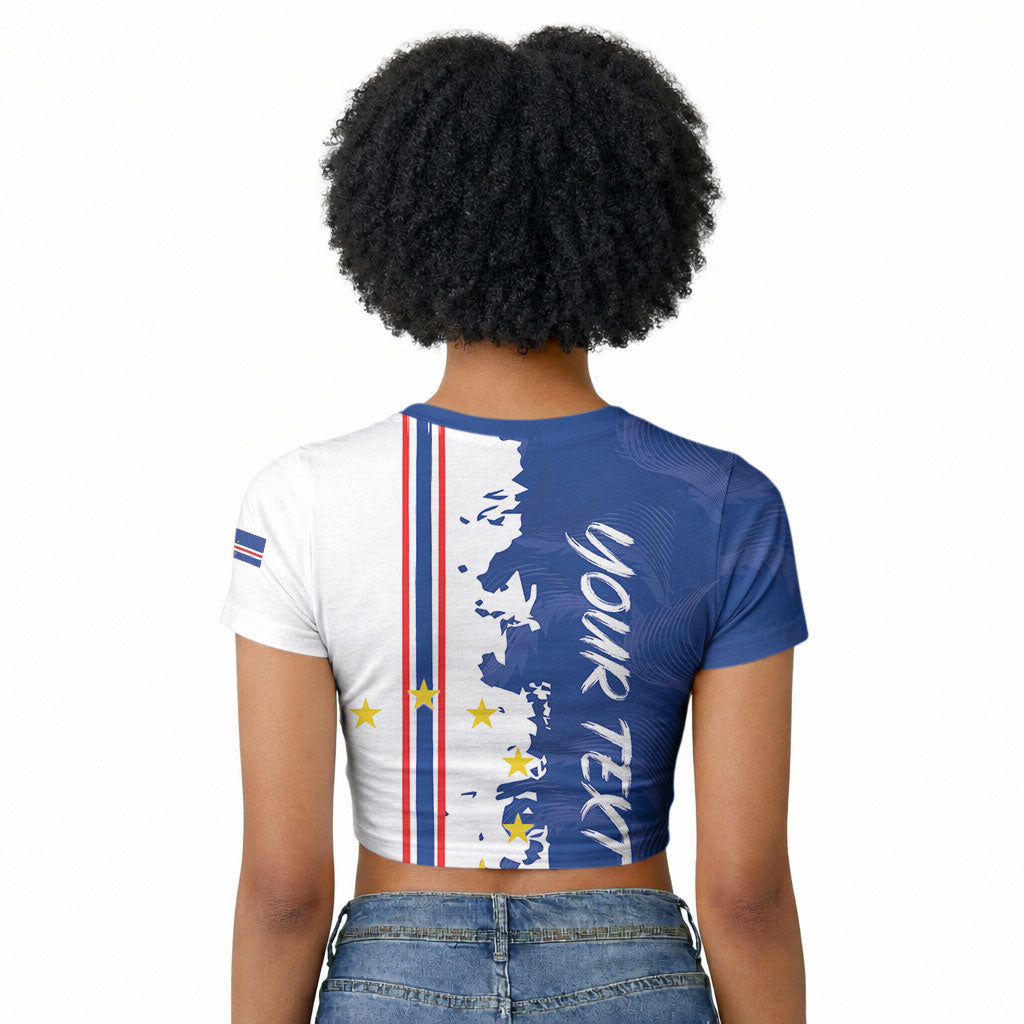 Personalized Cabo Verde 2026 Football Raglan Cropped T shirt Crioulos Make History