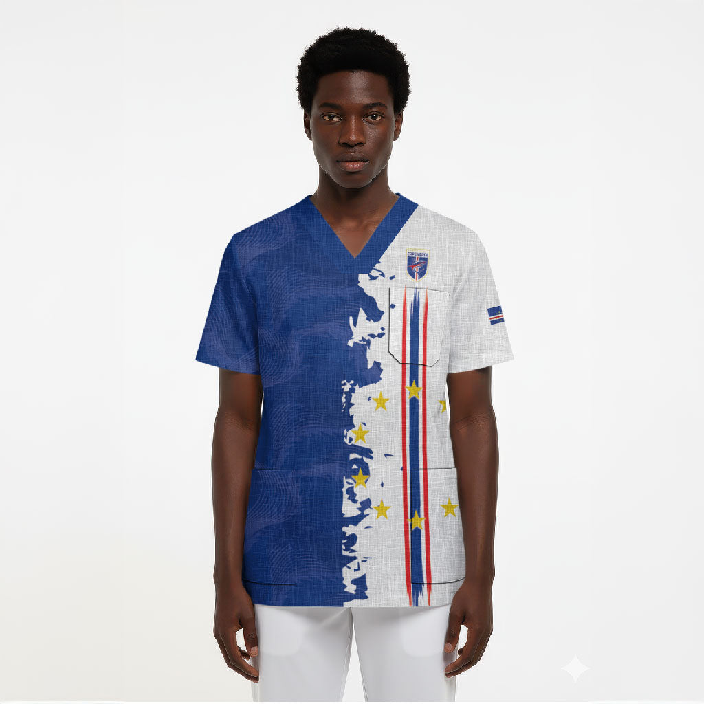 Personalized Cabo Verde 2026 Football Scrub Top Crioulos Make History