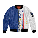 Personalized Cabo Verde 2026 Football Sleeve Zip Bomber Jacket Crioulos Make History