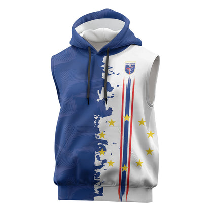 Personalized Cabo Verde 2026 Football Sleeveless Hoodie Crioulos Make History