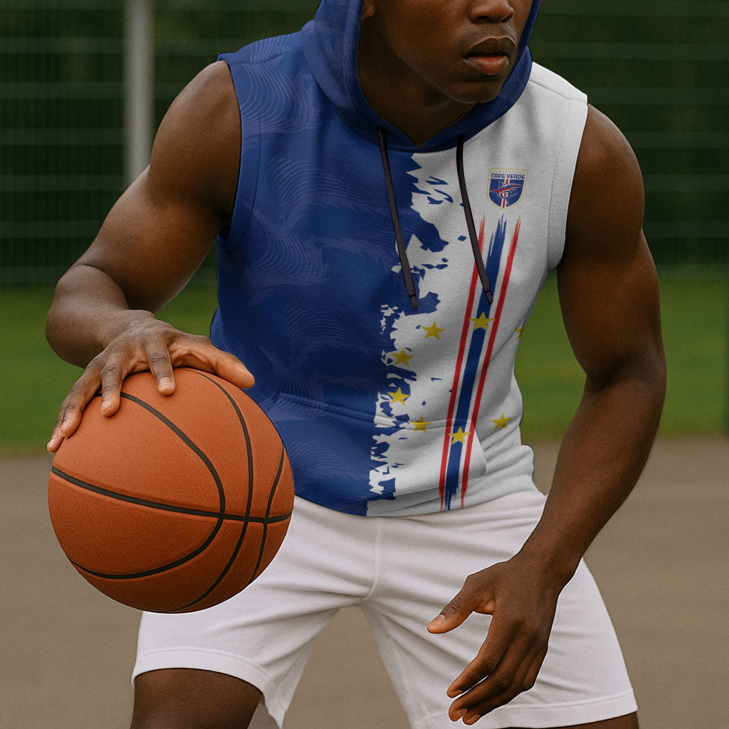 Personalized Cabo Verde 2026 Football Sleeveless Hoodie Crioulos Make History