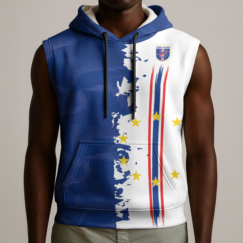 Personalized Cabo Verde 2026 Football Sleeveless Hoodie Crioulos Make History
