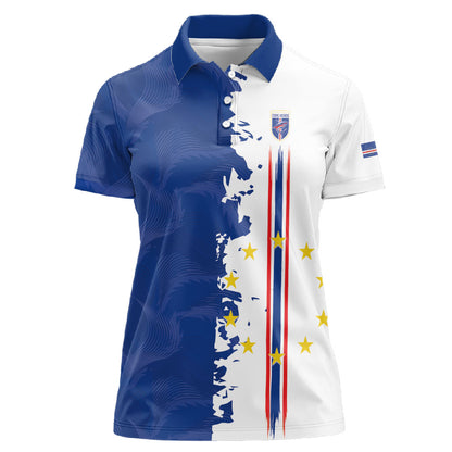 Personalized Cabo Verde 2026 Football Women Polo Shirt Crioulos Make History