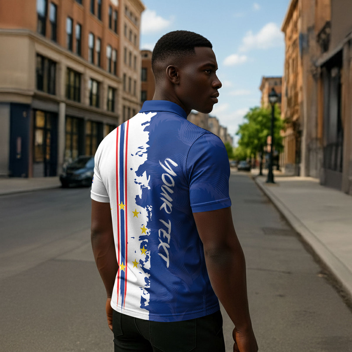 Personalized Cabo Verde 2026 Football Zipper Polo Shirt Crioulos Make History
