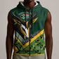 Custom Rugby South Africa Sleeveless Zip Hoodie Baby Boks Go Champions - African Pride