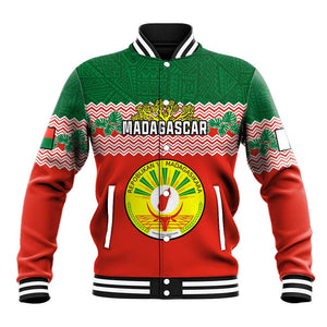 Personalized Madagascar Baseball Jacket with Madagasikara Seal and Baobab African Pattern LT01