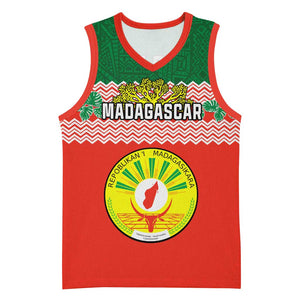 Personalized Madagascar Basketball Jersey with Madagasikara Seal and Baobab African Pattern LT01