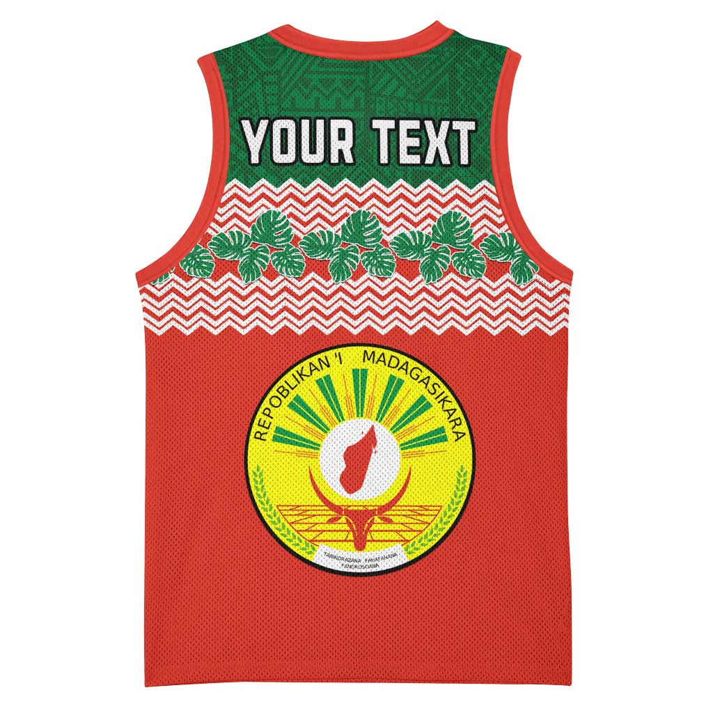 Personalized Madagascar Basketball Jersey with Madagasikara Seal and Baobab African Pattern LT01
