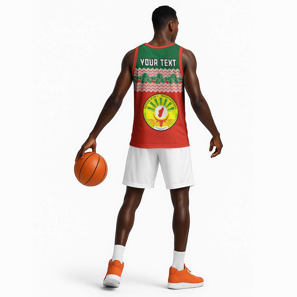 Personalized Madagascar Basketball Jersey with Madagasikara Seal and Baobab African Pattern LT01