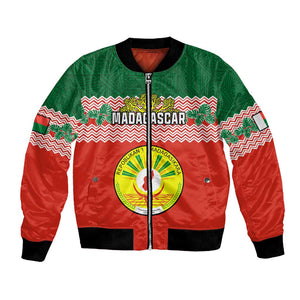 Personalized Madagascar Bomber Jacket with Madagasikara Seal and Baobab African Pattern