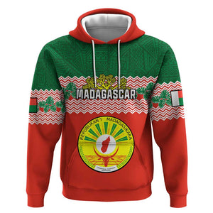 Personalized Madagascar Hoodie with Madagasikara Seal and Baobab African Pattern